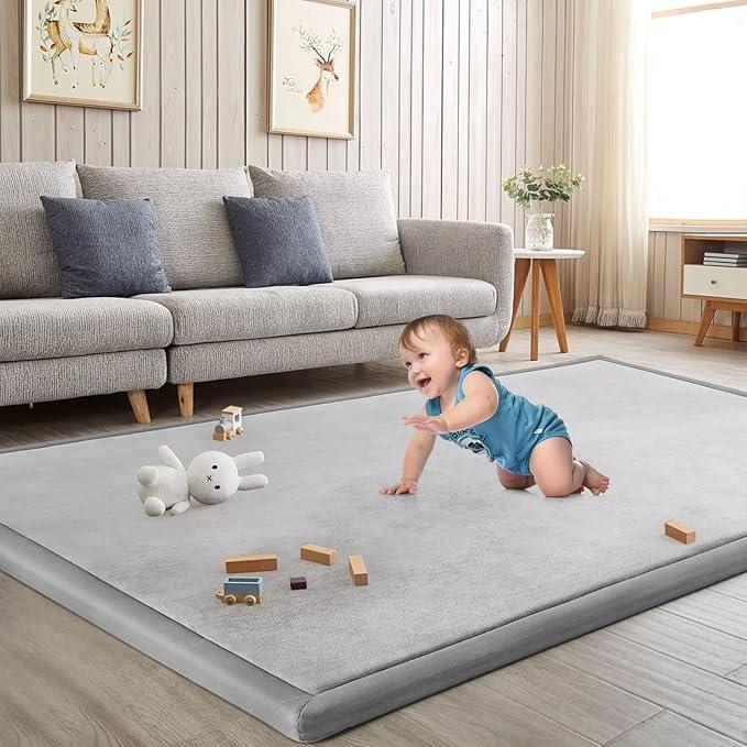 Baby Play Mat for Floor Tummy Time Mat Nursery Rug Muscle Mat Area Rug Playroom Rug Tatami Mat 6'7