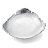 Silver Platter Bowl – Modern Aluminum Decorative Centerpiece with Textured Metallic Finish
