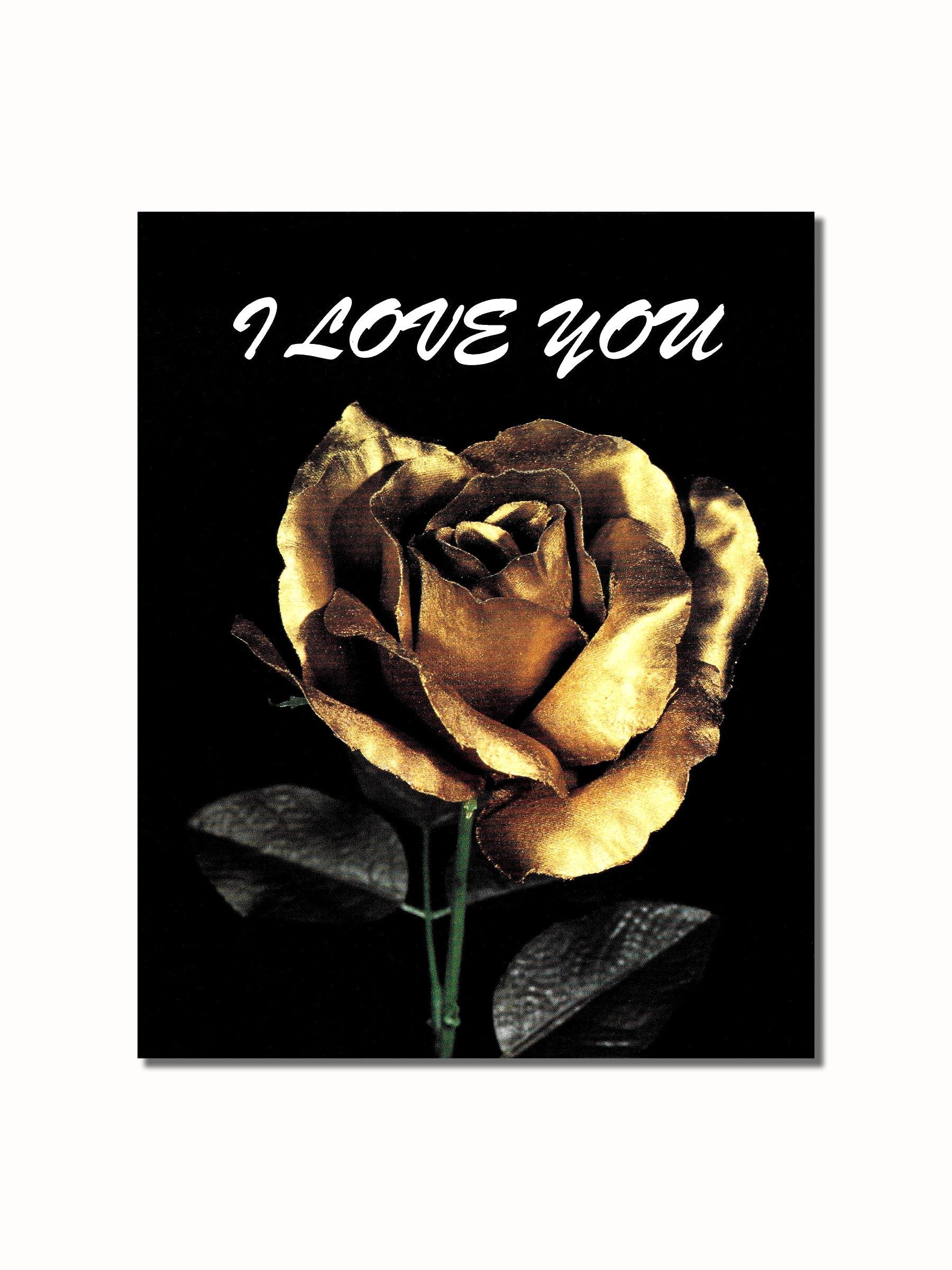 Gold Rose Wall Art - 8x10 Art Print, Romantic Flower Wall Decor, Unframed
