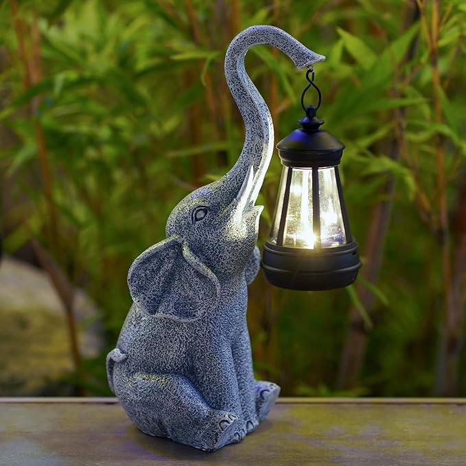 Goodeco Elephant Statue for Garden Decor with Gift Appeal - Ideal Gifts for Women, Mom or Birthdays, Beautifully Crafted Outdoor & Home Decor to Wow Your Guests (11