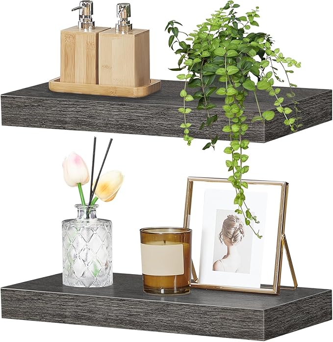 HOOBRO Floating Shelves for Wall, Wall Mounted Shelf Set of 2, 15.7