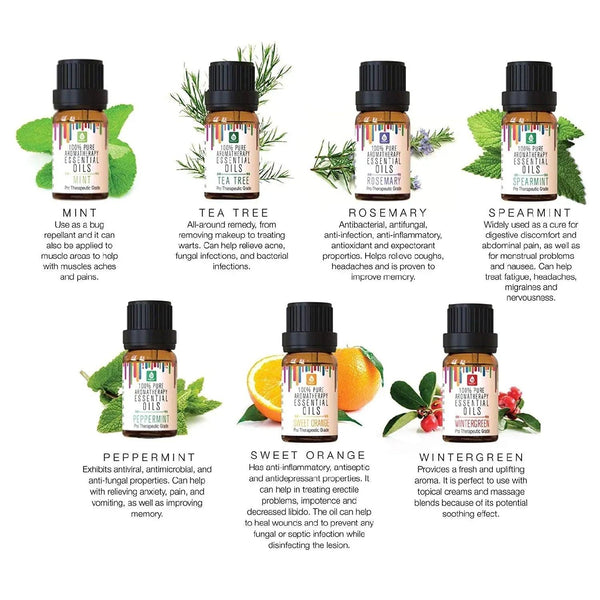14 Pack of 100% Pure Essential Aromatherapy Oils - Gifts for You 'n Me
