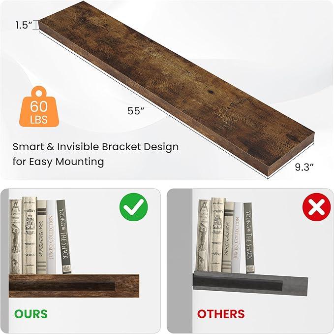 Floating Shelves for Wall, 55