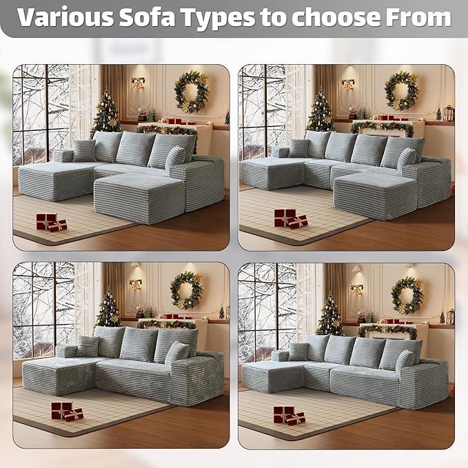 HYJT-H&K Modular Sectional Sofa Cloud Couch, 107
