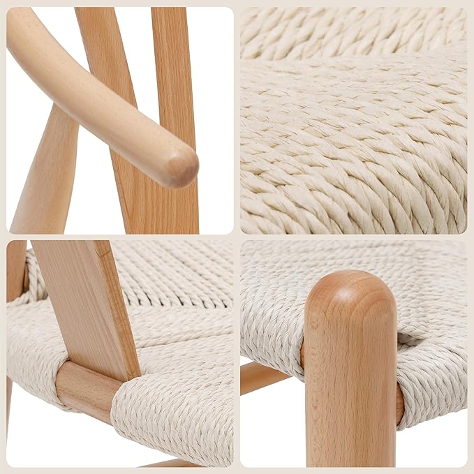 POLY & BARK Weave Chair, Single, Natural