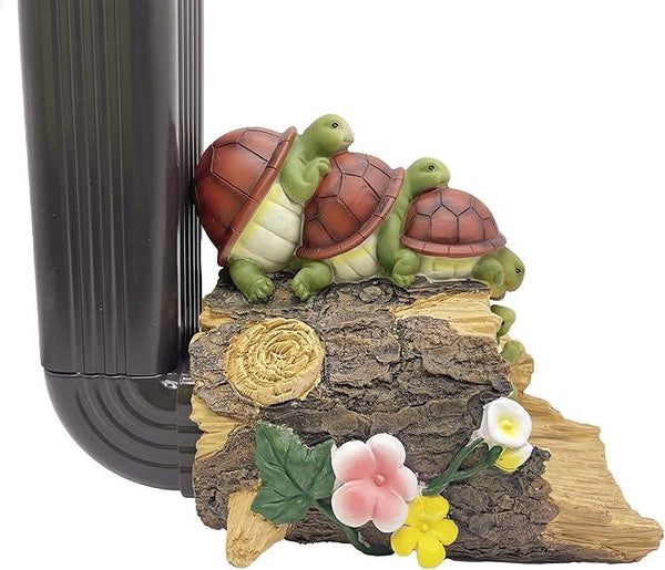 Turtle Statues Gutter Downspout Extension Statues Garden Decoration,Resin Statue Outdoor Decor,Animal Downspout Diverter,Decorative Gutter Extension,3