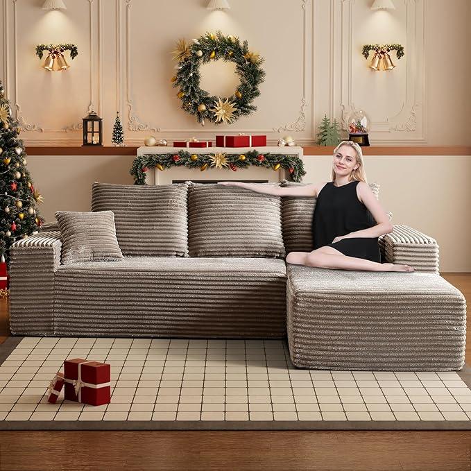 HYJT H&K Modular Sectional Sofa Cloud Couch, 107