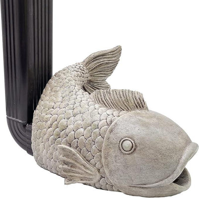 Fish Statues Gutter Downspout Extension Statues Garden Decoration,Resin Statue Outdoor Decor,Animal Downspout Diverter,Decorative Gutter Extension,3