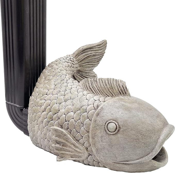 Fish Statues Gutter Downspout Extension Statues Garden Decoration,Resin Statue Outdoor Decor,Animal Downspout Diverter,Decorative Gutter Extension,3