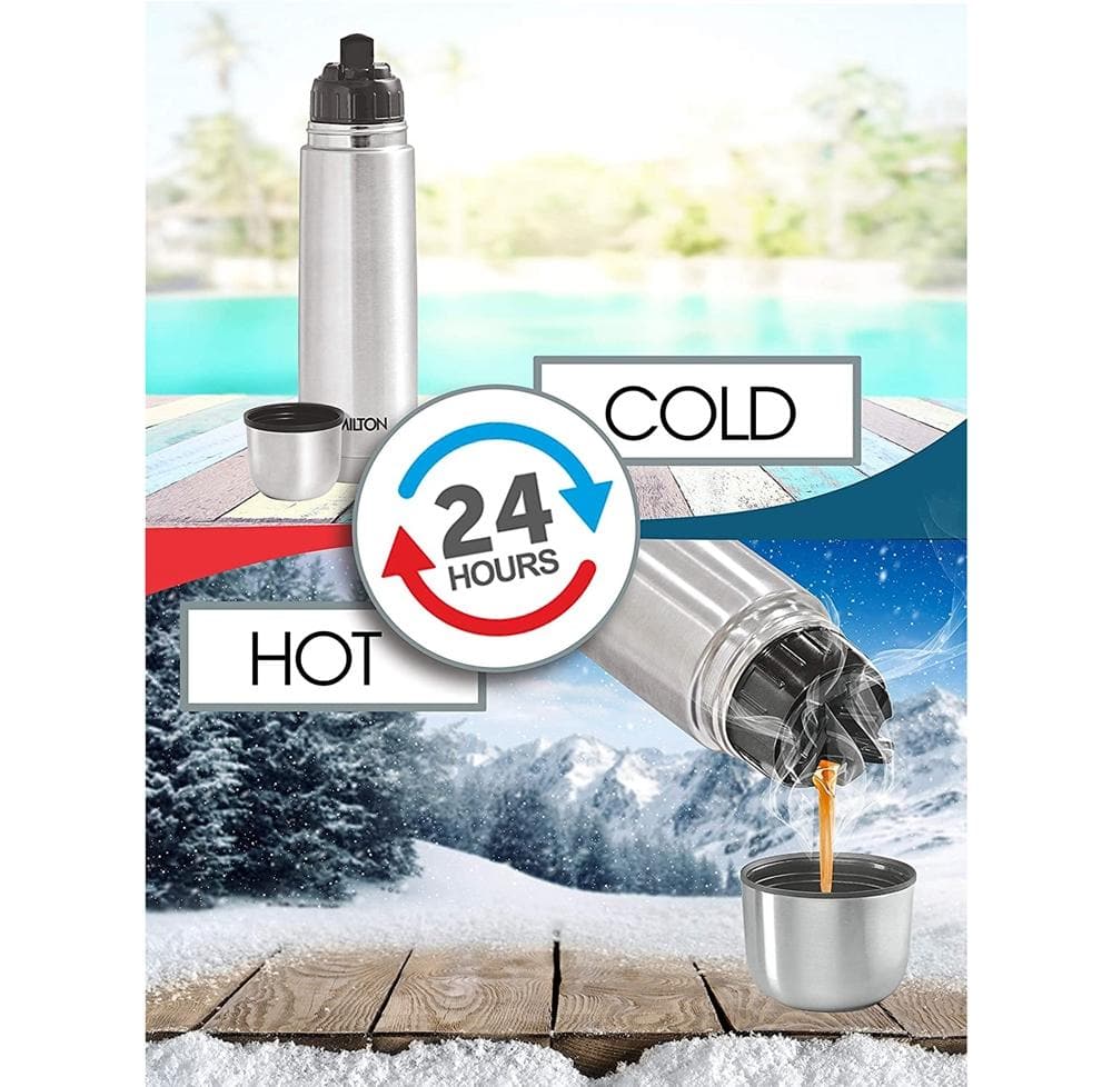 Milton Steel Hot & Cold Bottle, 1000 ml