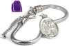 Archangel Michael Bracelet | St Michael Religious Bracelets for Women Hypoallergenic Stainless Steel Snake Chain Charm Bracelet A Saint Michael Bracelet for Saint Michael Police Charm Jewelry