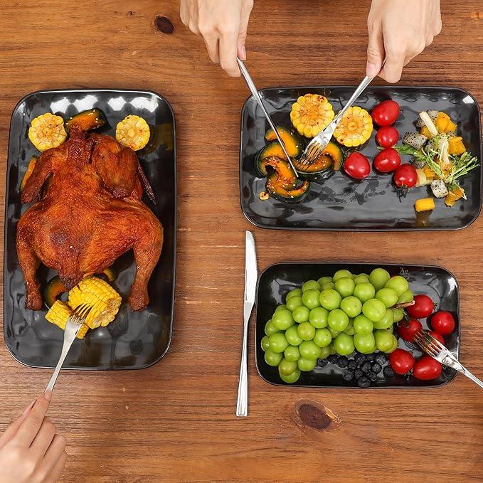 vicrays Ceramic Rectangle Serving Platters - 14