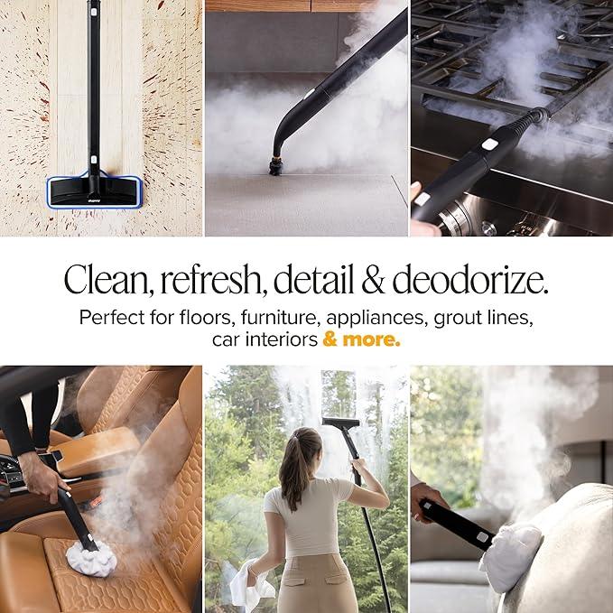 Dupray Neat Steam Cleaner with 20-piece Accesory Kit. For Multipurpose steam Cleaning Hardwood, Tile, Laminate and Sealed Floors, Couch, Furniture and more. *Kills 99.9% of Bacteria and Viruses