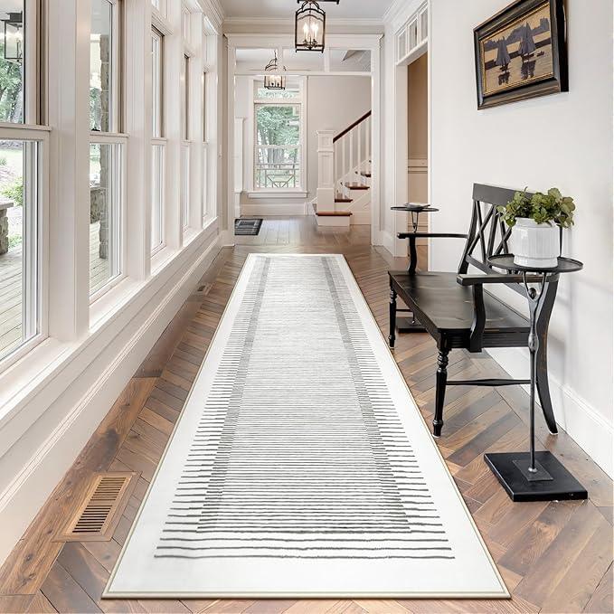 Wonnitar Washable Striped Runner Rug 2'6