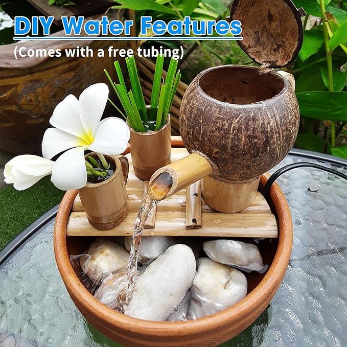 POPOSOAP Solar Water Fountain Pump for Bird Bath, 6W Outdoor Solar Bird Bath Fountain Pump with DIY Tubing for Bird Bath, Ponds, Garden and Fish Tank