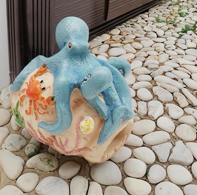Octopus Statues Gutter Downspout Extension Statues Garden Decoration,Resin Statue Outdoor Decor,Animal Downspout Diverter,Decorative Gutter Extension,3