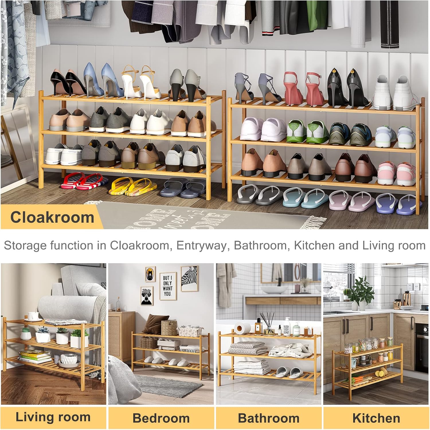 Bamboo Shoe Rack