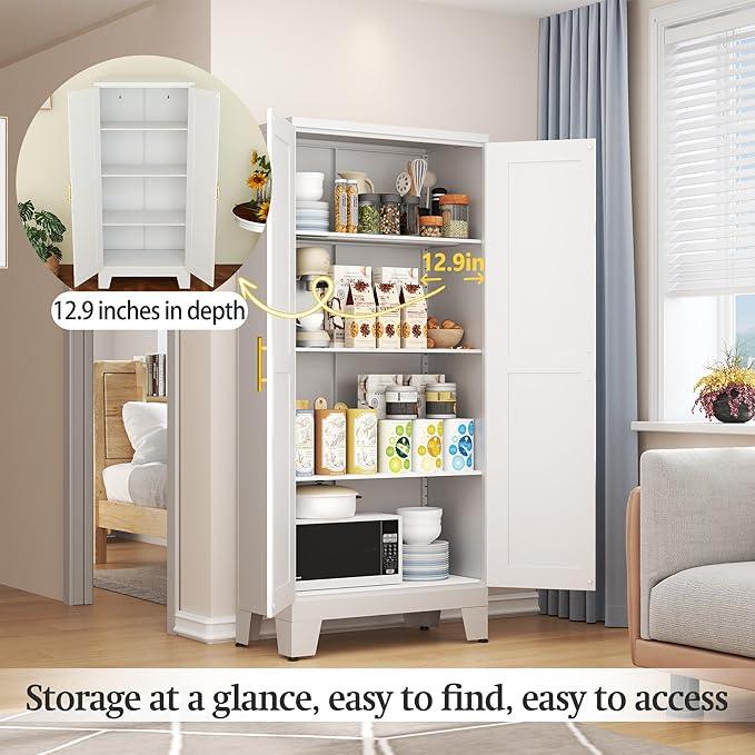 White Metal Storage Cabinet, 61