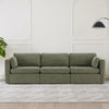 CHITA Oversized Modular Sectional Convertible Fabric Sofa Set, FSC Certified Extra Large Sectional Deep Seat Couch for Living Room, 112 inch Width,3 Seat Modern Modular Sofa, Moss Green