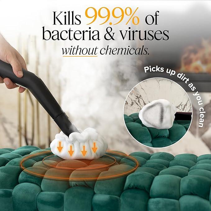Dupray Neat Steam Cleaner with 20-piece Accesory Kit. For Multipurpose steam Cleaning Hardwood, Tile, Laminate and Sealed Floors, Couch, Furniture and more. *Kills 99.9% of Bacteria and Viruses