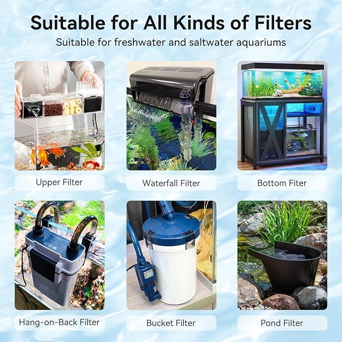 Aquarium Filter Sponge Pad, Filter Media Foam Sponges, Filter Accessories for Fish Tanks and Ponds (18.5