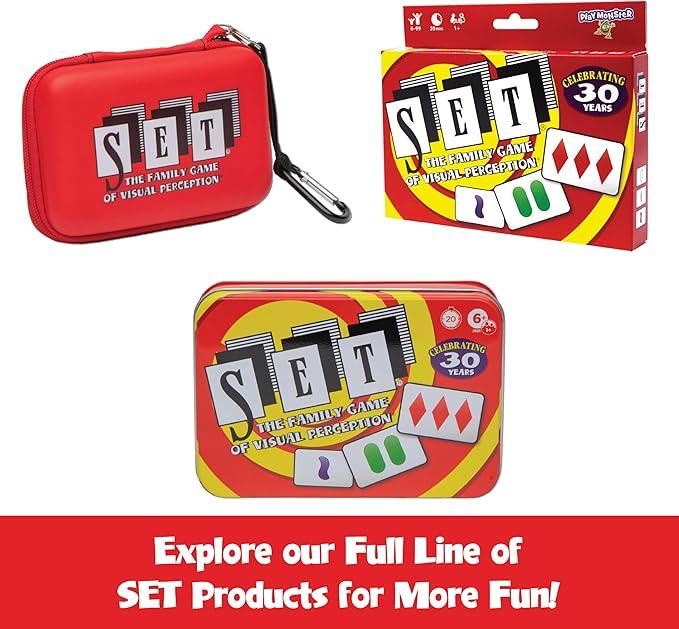 SET Enterprises SET - The Family Card Game of Visual Perception - Race to Find The Matches, For Ages 8+,81 Cards, Rules included
