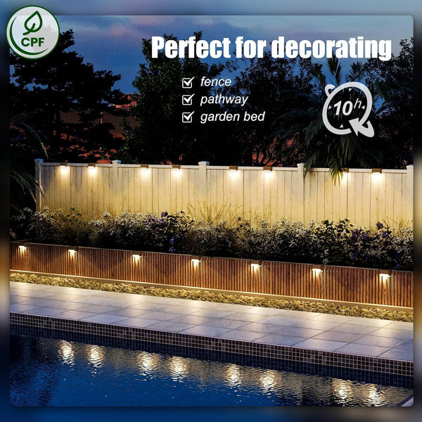 8-Pack Solar LED Deck & Step Lights