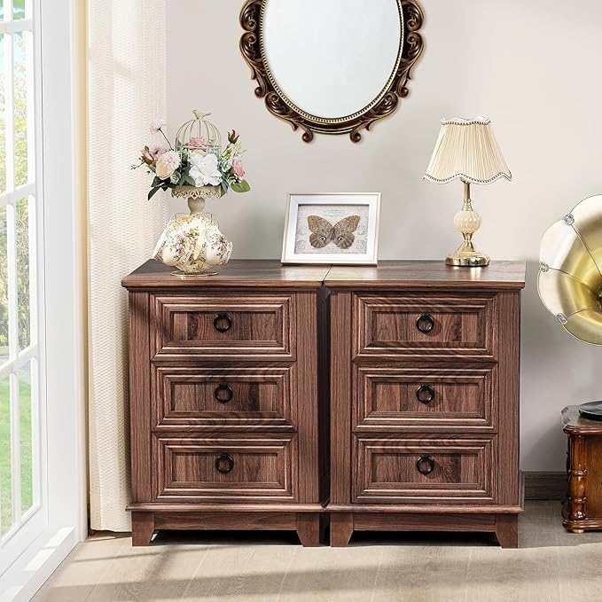 Farmhouse Night Stand Set of 2, 18