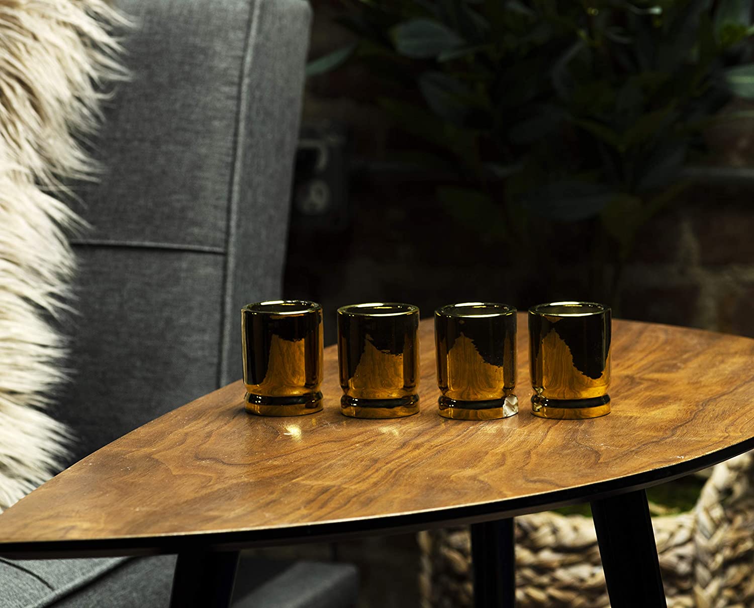 The Wine Savant 50 Caliber Bullet Shot Glasses Set - Set of 4 - Each holds 2 Ounces - Tactical Bullet Casings Shot Glasses