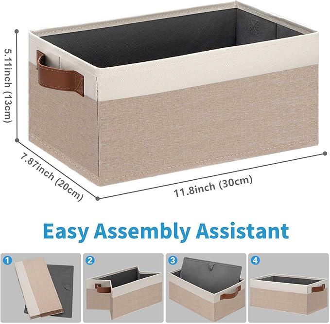 GhvyenntteS Small Fabric Storage Bins 6 Pack, 11.8