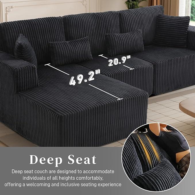 HYJT-H&K Modular Sectional Sofa Cloud Sectional Couch, 107