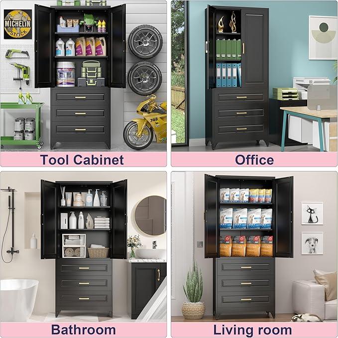 Pantry Kitchen Cabinet with Drawer, 75