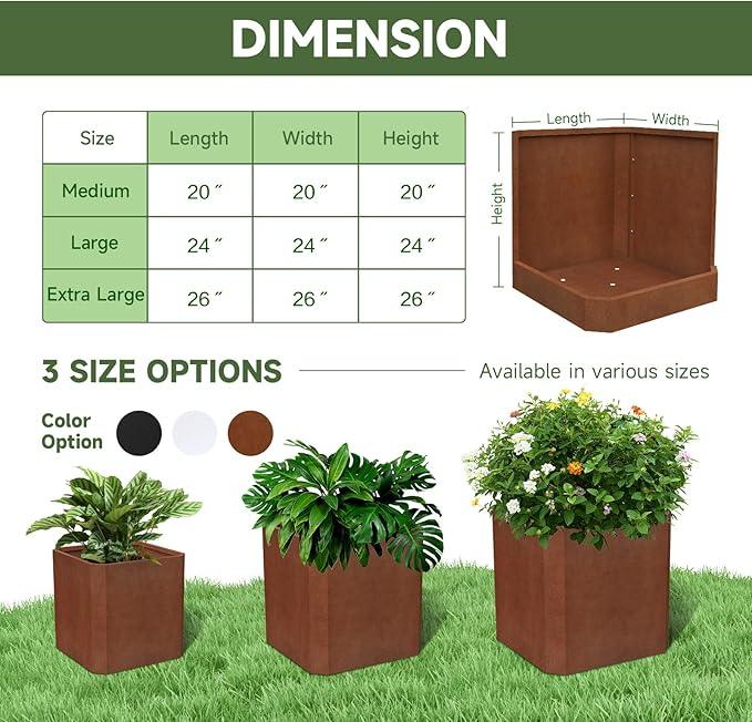 Corten Steel Planter Box-24