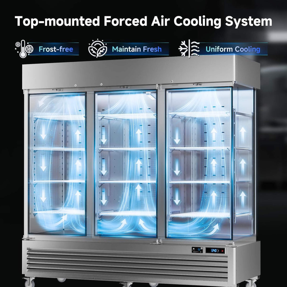 82-Inch Commercial 72 Cu.Ft 3-Door WiFi Refrigerator With Smart App Control (SAK58320)
