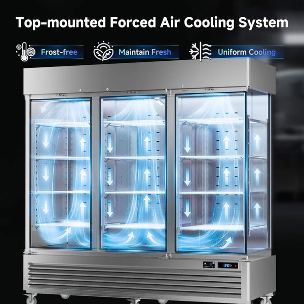 82-Inch Commercial 72 Cu.Ft 3-Door WiFi Refrigerator With Smart App Control (SAK58320)