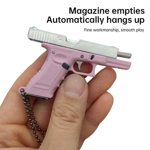 New Empire 1:3 Glock G17 alloy keychain, realistic gun model with detachable soldier gear & bullets.