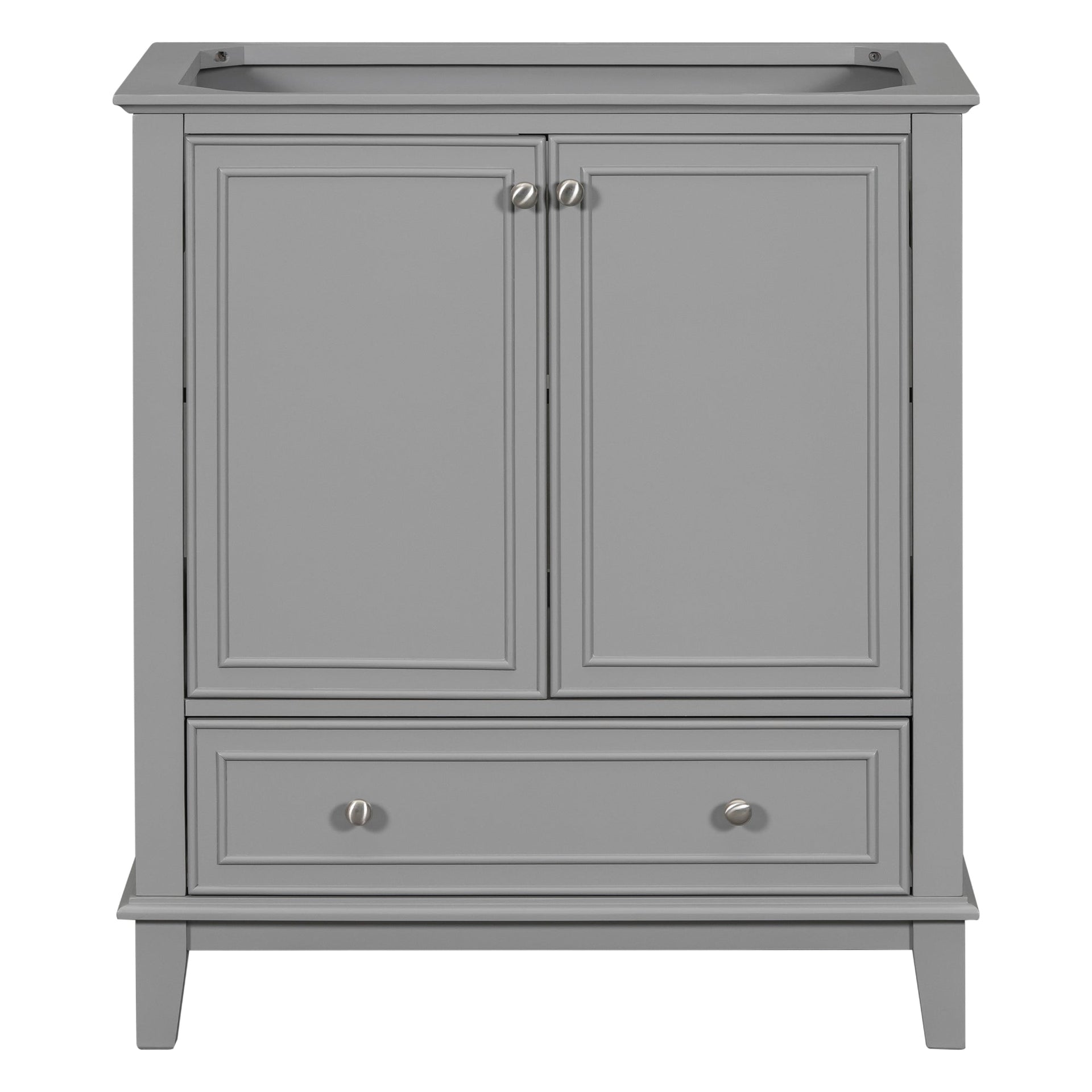 30 inch bathroom vanity no sink  base only gray