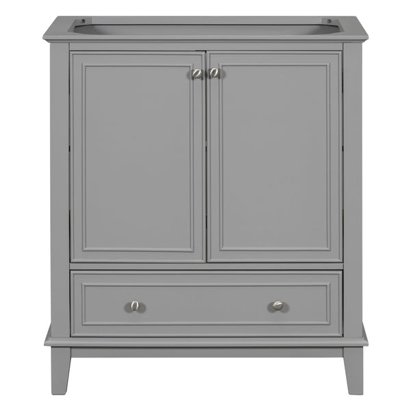30 inch bathroom vanity no sink  base only gray