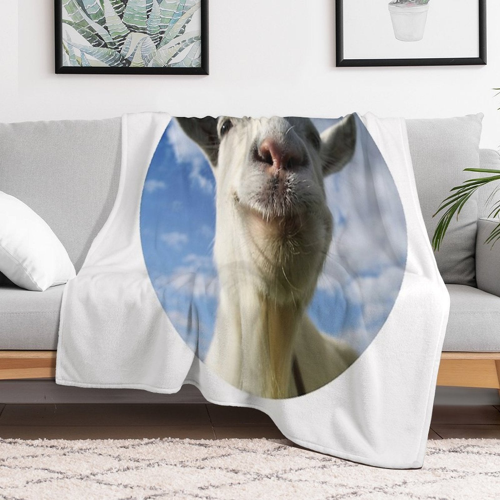 Goat Simulator Easy Care Throw Blanket