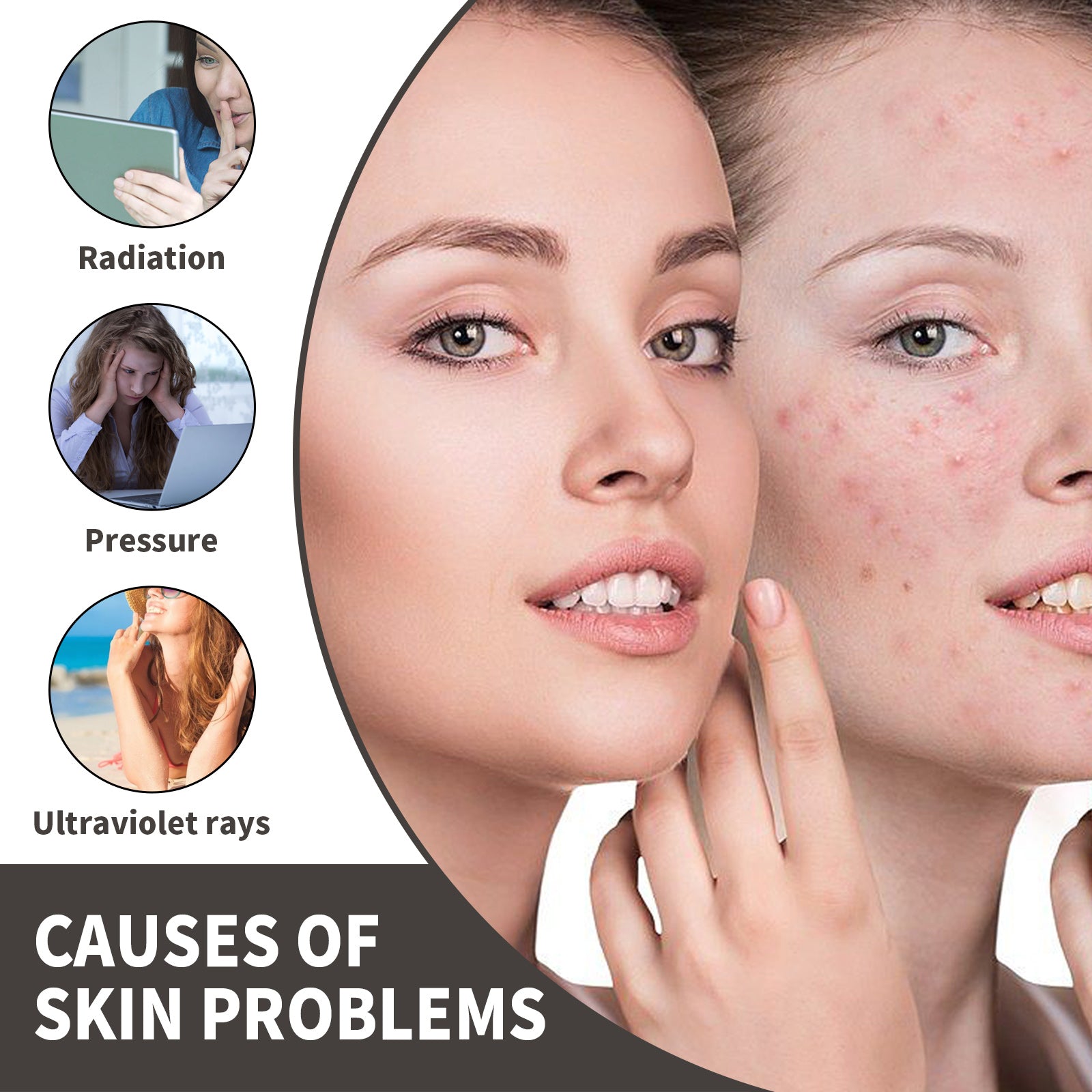 Dark Spot Serum, Fade Spot Moisturize Skin Repair Blain Mark Face Dull Shine Essence