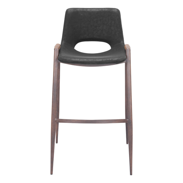 Desi Barstool (Set of 2) Black & Walnut