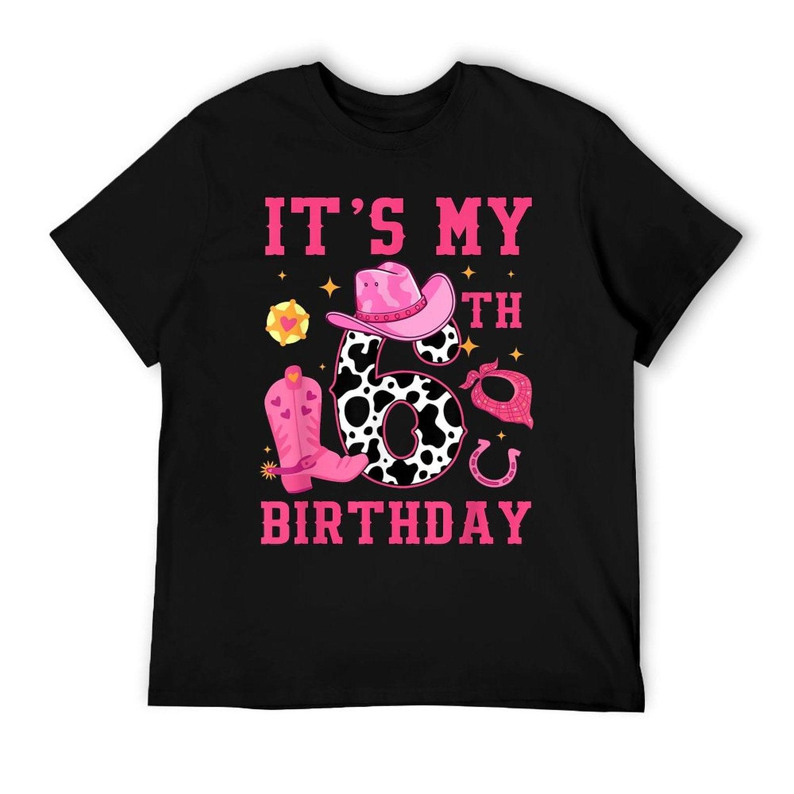 It's My 6th Birthday Rodeo Western Cowgirl 6 Years Old T-Shirt