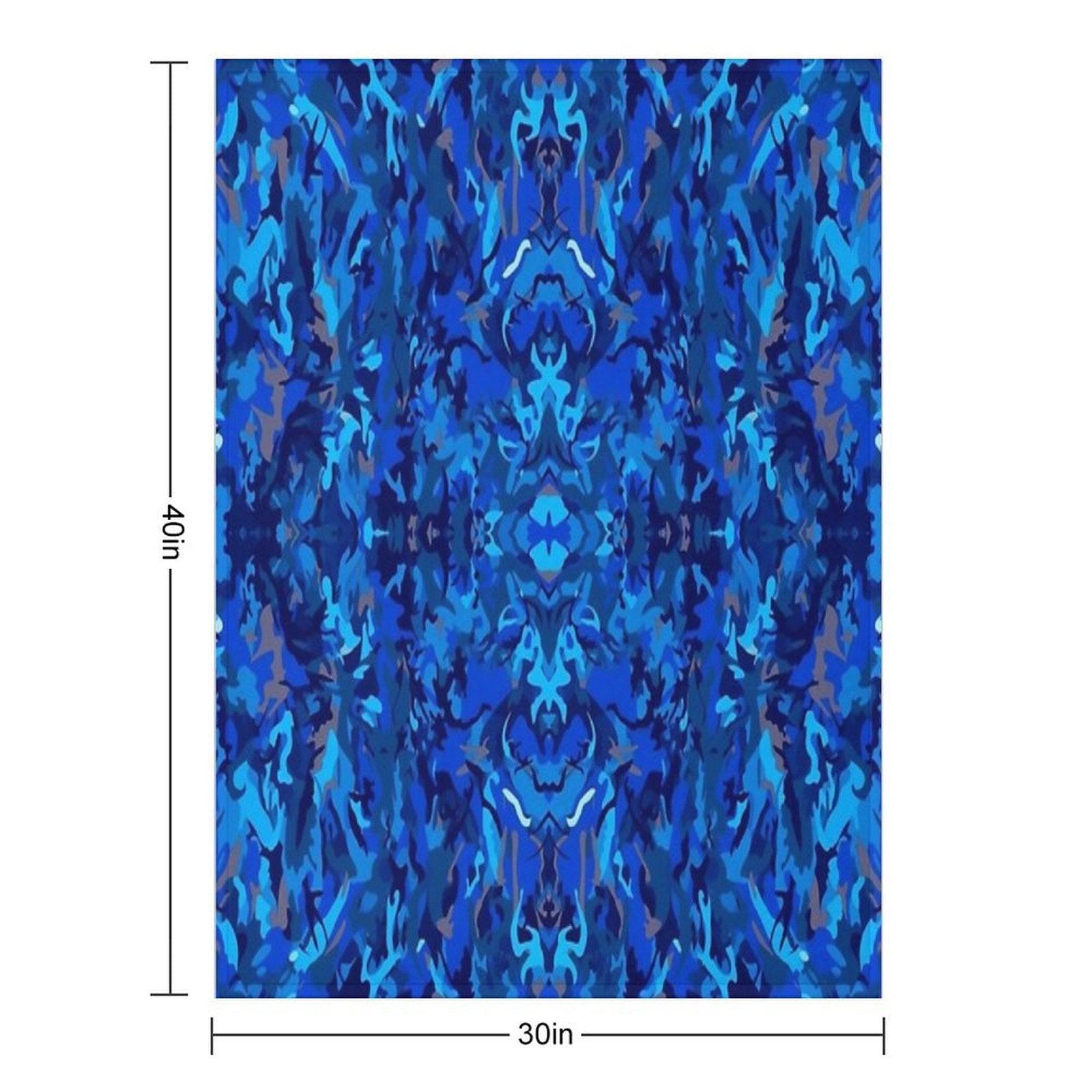 A Mix Up of The Blues Throw Blanket