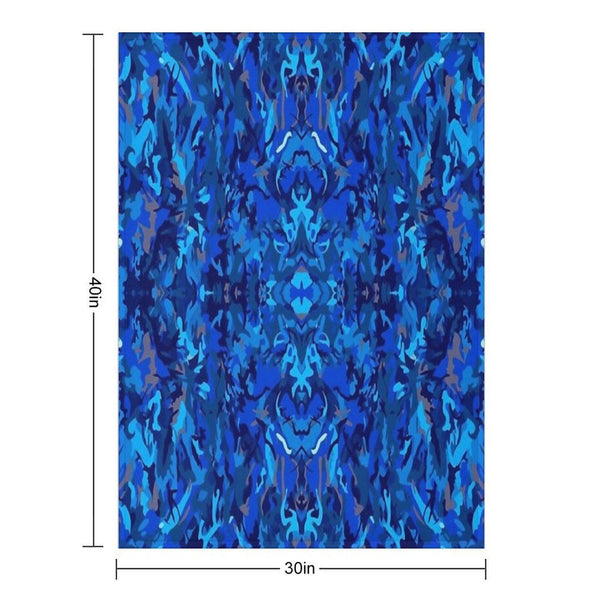 A Mix Up of The Blues Throw Blanket