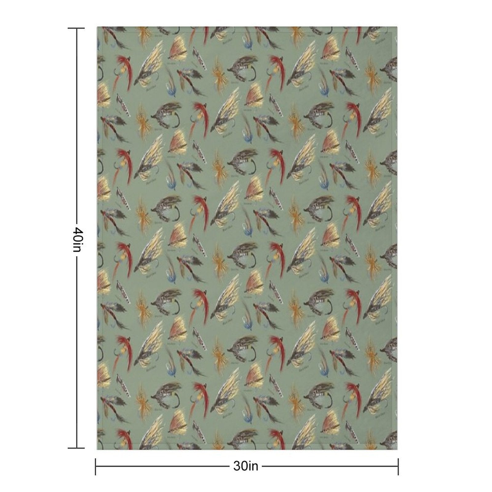 Fly Fishing with Hand Tied Flies! Multi-functional Throw Blanket