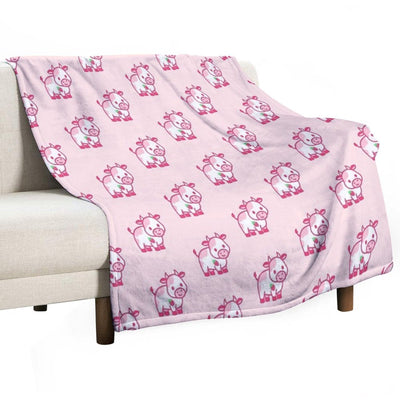 Strawberry Cow All-season Throw Blanket