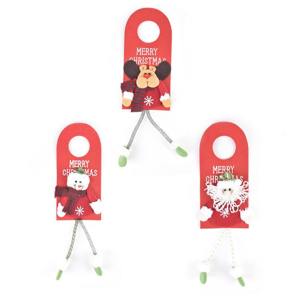 New Christmas Decorations Window Display Pendant Cartoon Old Man Snowman Doll Christmas Fabric Door Hanging