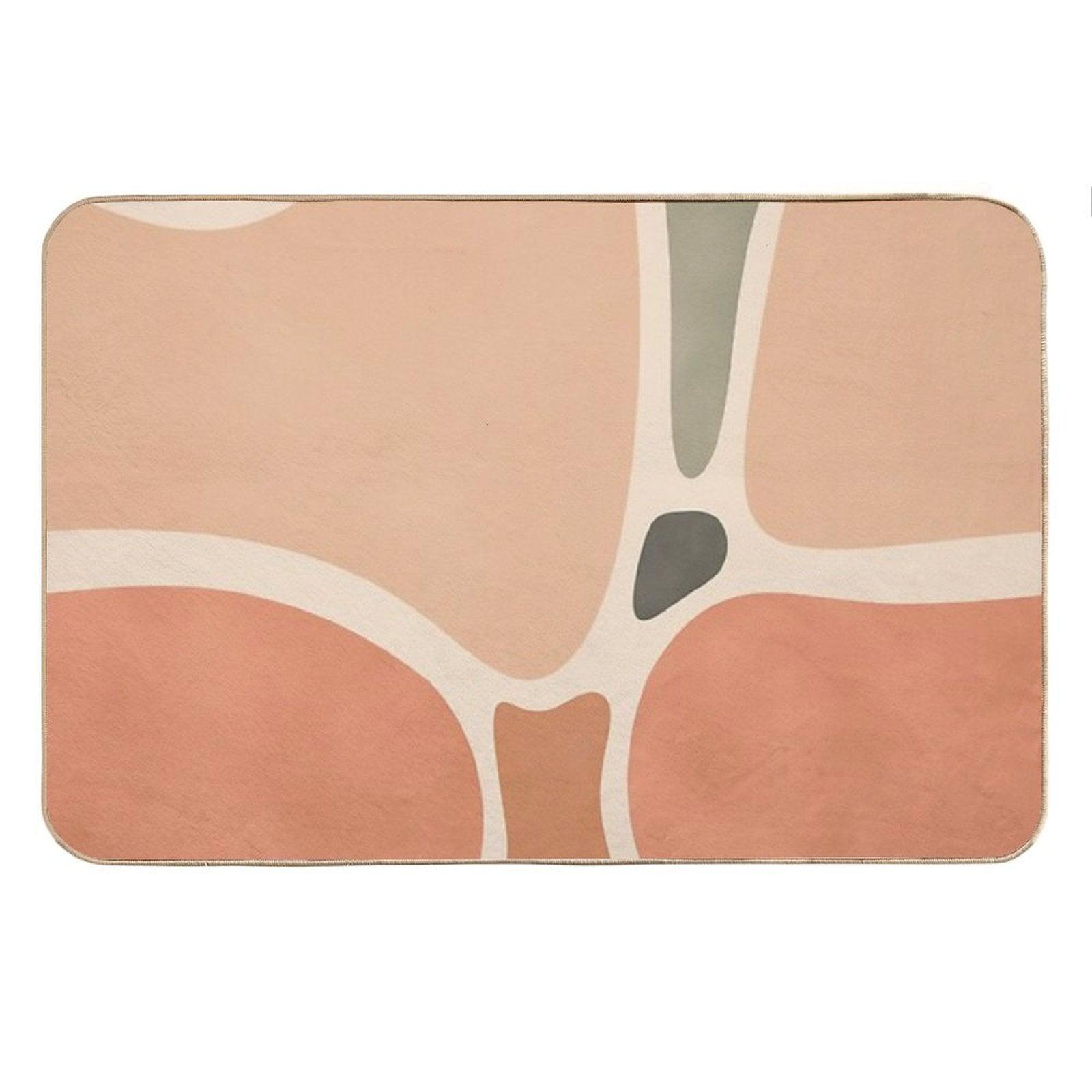 Terracotta Shapes Bath Mat