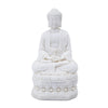 5.5x4.7x11.8' White Sitting Buddha Figure