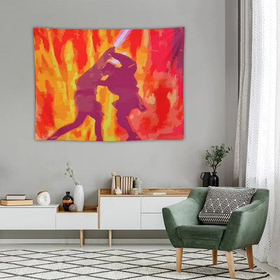 Anakin And Obi-Wan's Duel Tapestry